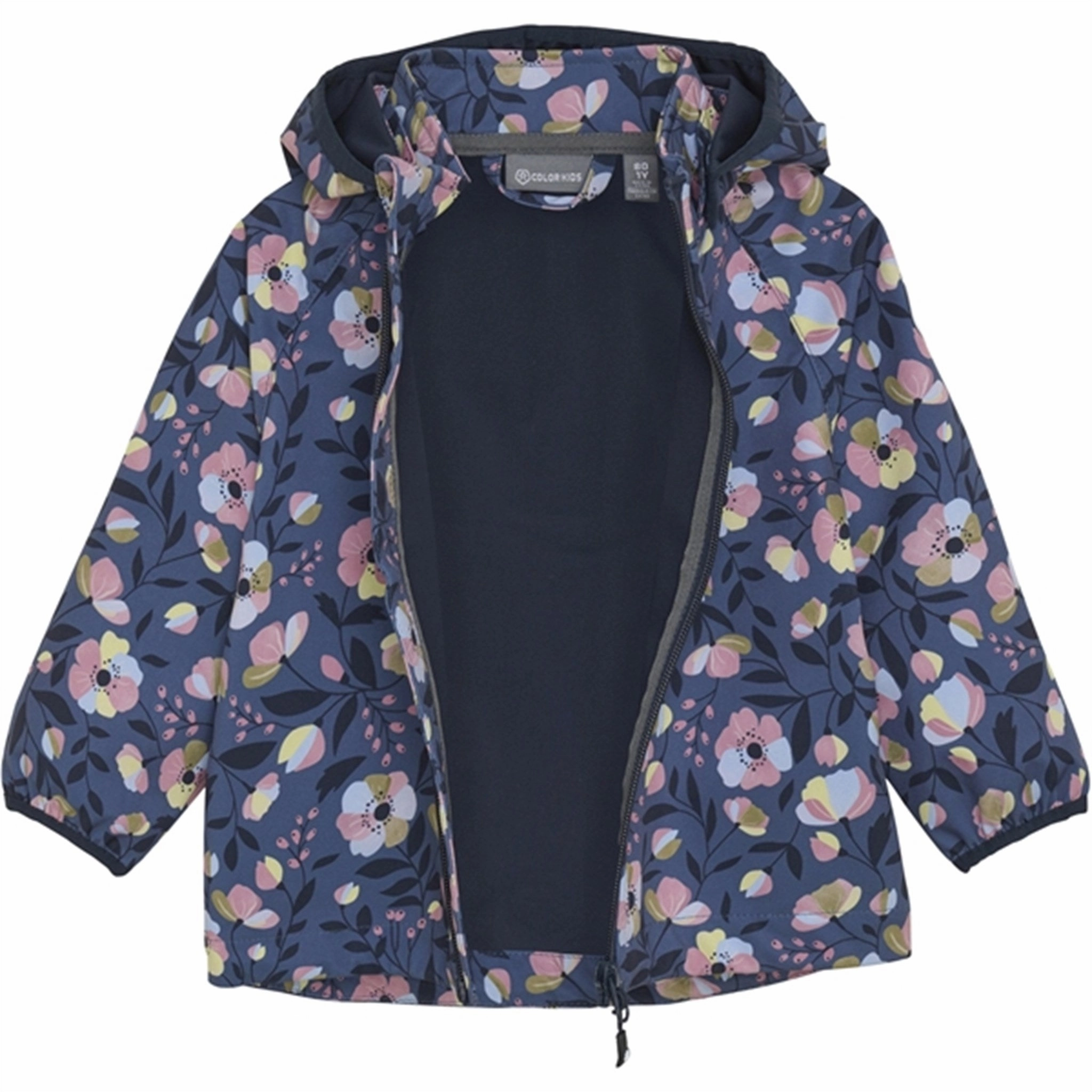 Collar Color Kids Softshell Jacket AOP Foxglove