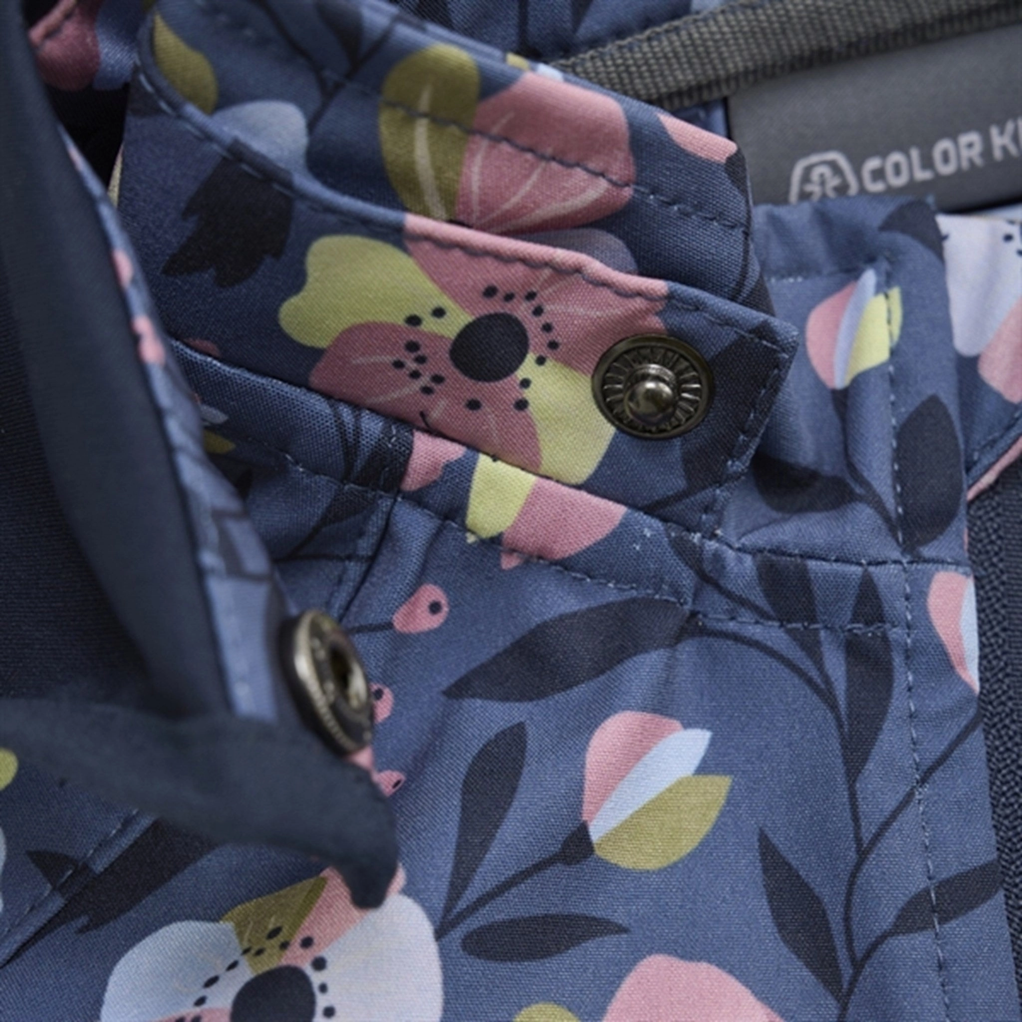 Collar Color Kids Softshell Jacket AOP Foxglove