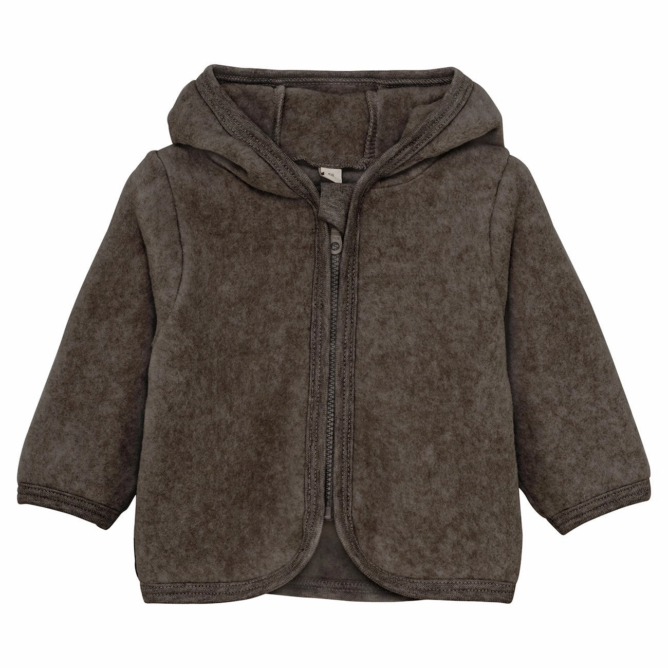Collar Huttelihut Brown Melange Jacket Ears Cotton Fleece Durable
