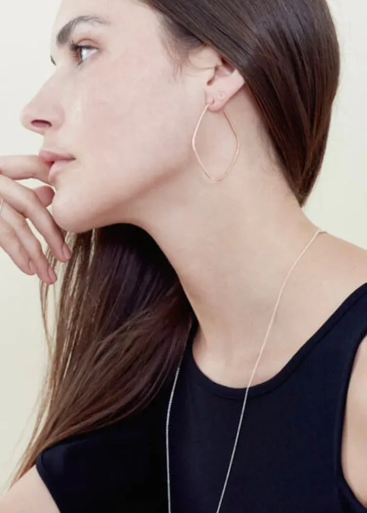 Colleen Mauer Designs | Large Yellow Gold Square Hoops