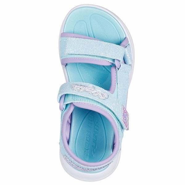 Combat boots Skechers Sola Glow Sandal Light Blue Lavender