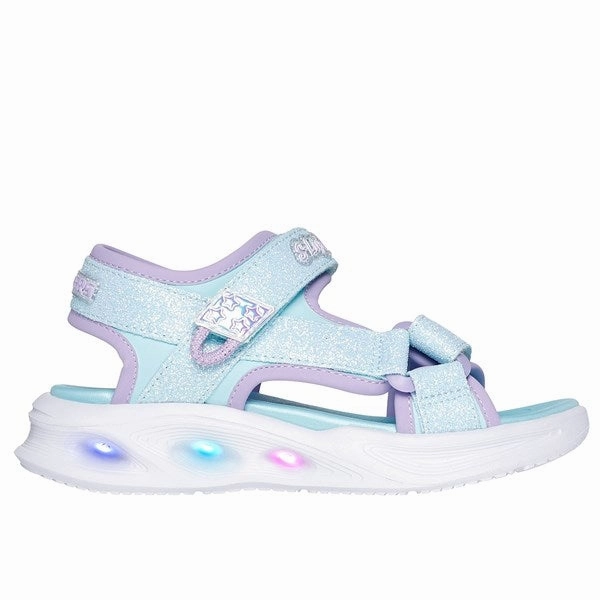 Combat boots Skechers Sola Glow Sandal Light Blue Lavender