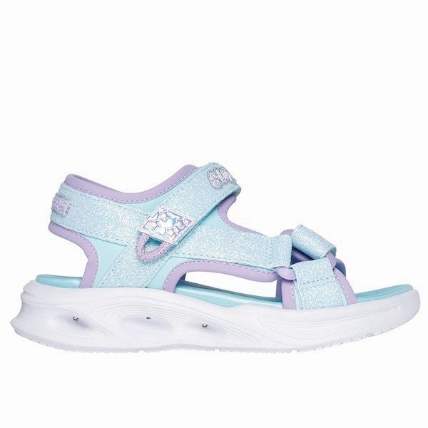 Combat boots Skechers Sola Glow Sandal Light Blue Lavender