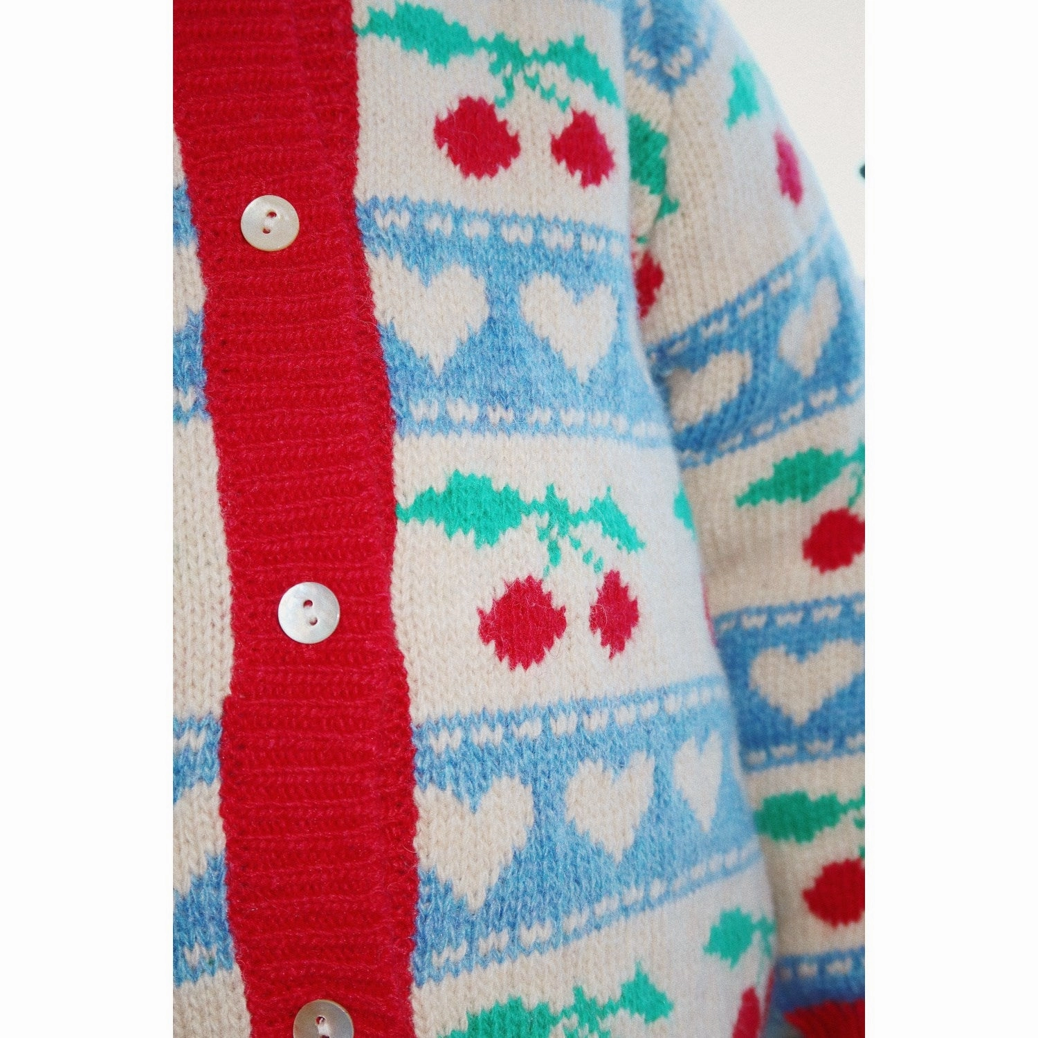 Comfortable Konges Sljd Cherry Stripe Belou Knit Cardigan