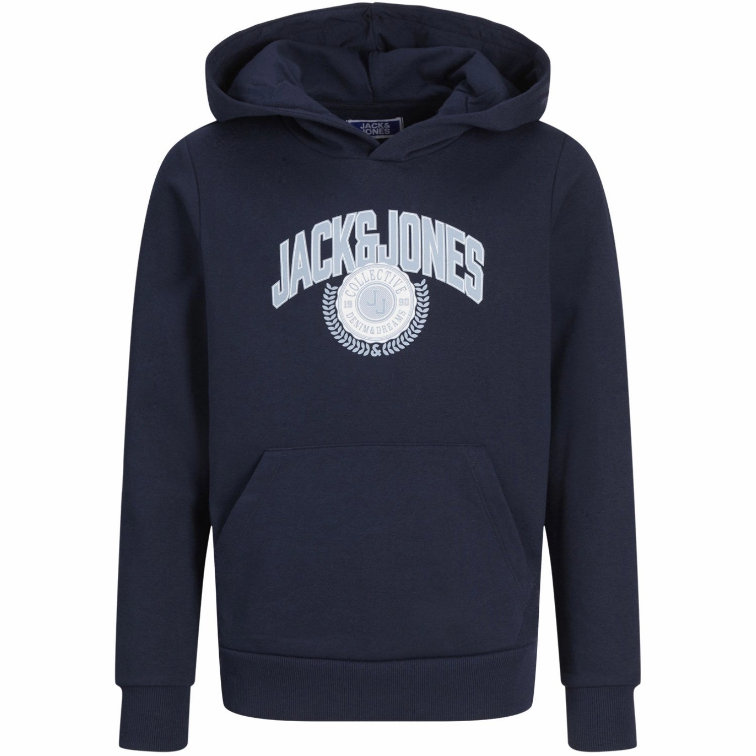 Contemporary Jack & Jones Junior Sky Captain Kam Varsity Branding Sweat Hoodie Esteemed