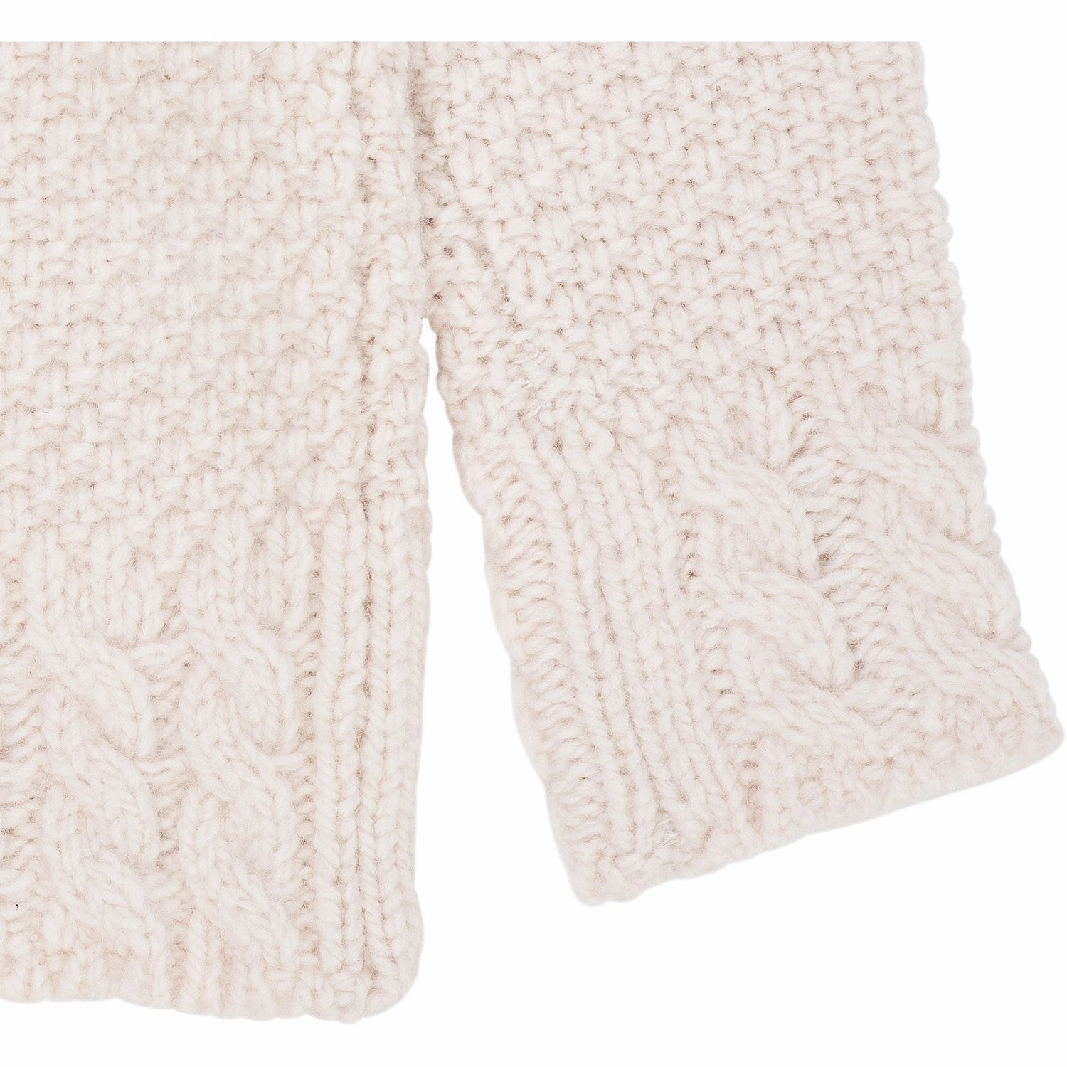 Copenhagen Colors Cream Lambwool Cardigan W. Bow Emb Applique
