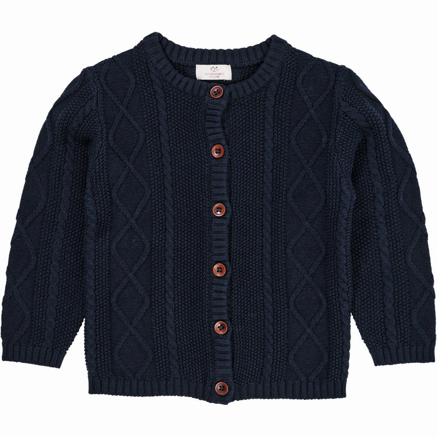 Copenhagen Colors Navy Knitted Cardigan Athletic Elegant