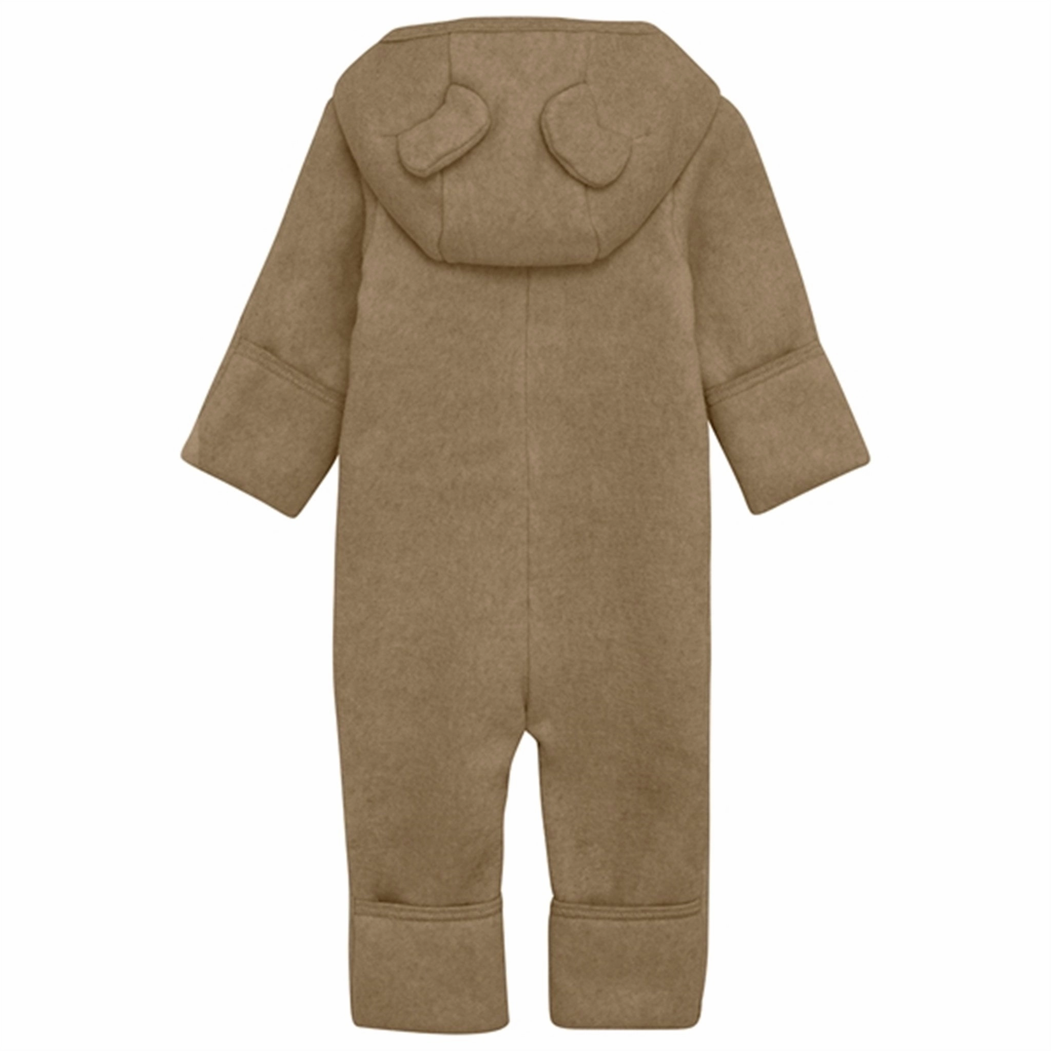Cotton Huttelihut Pram Suit Ears Cotton Fleece Mol Melange