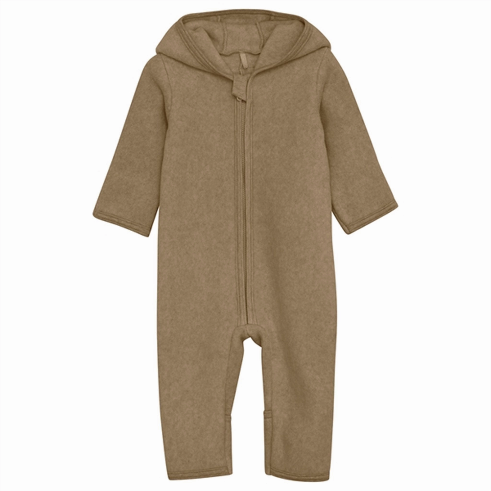 Cotton Huttelihut Pram Suit Ears Cotton Fleece Mol Melange Retro