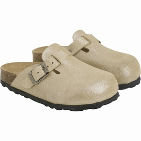 Coveted En Fant Slippers Nubuck Leather Champagne Beige Expressive
