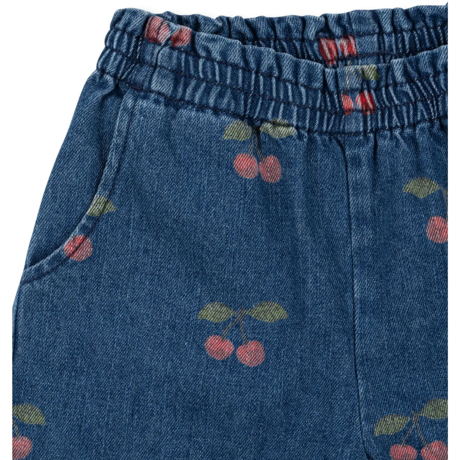 Cozy Konges Sljd Ma Grande Cerise Denim Magot Frill Pants Gots