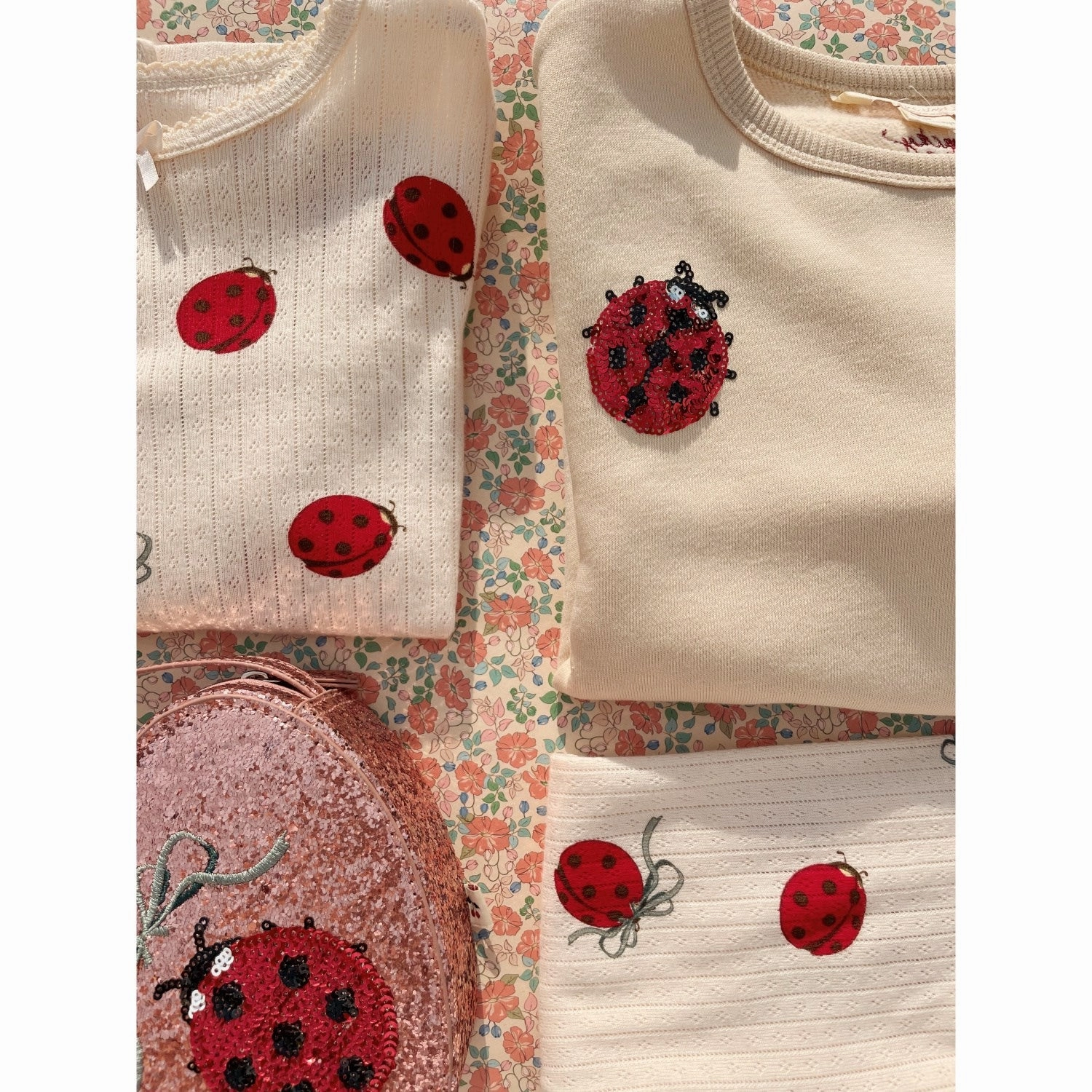 Cozy Konges Sljd Ladybug Glitter Lou Ladybug Glitter Sweatshirt Ocs