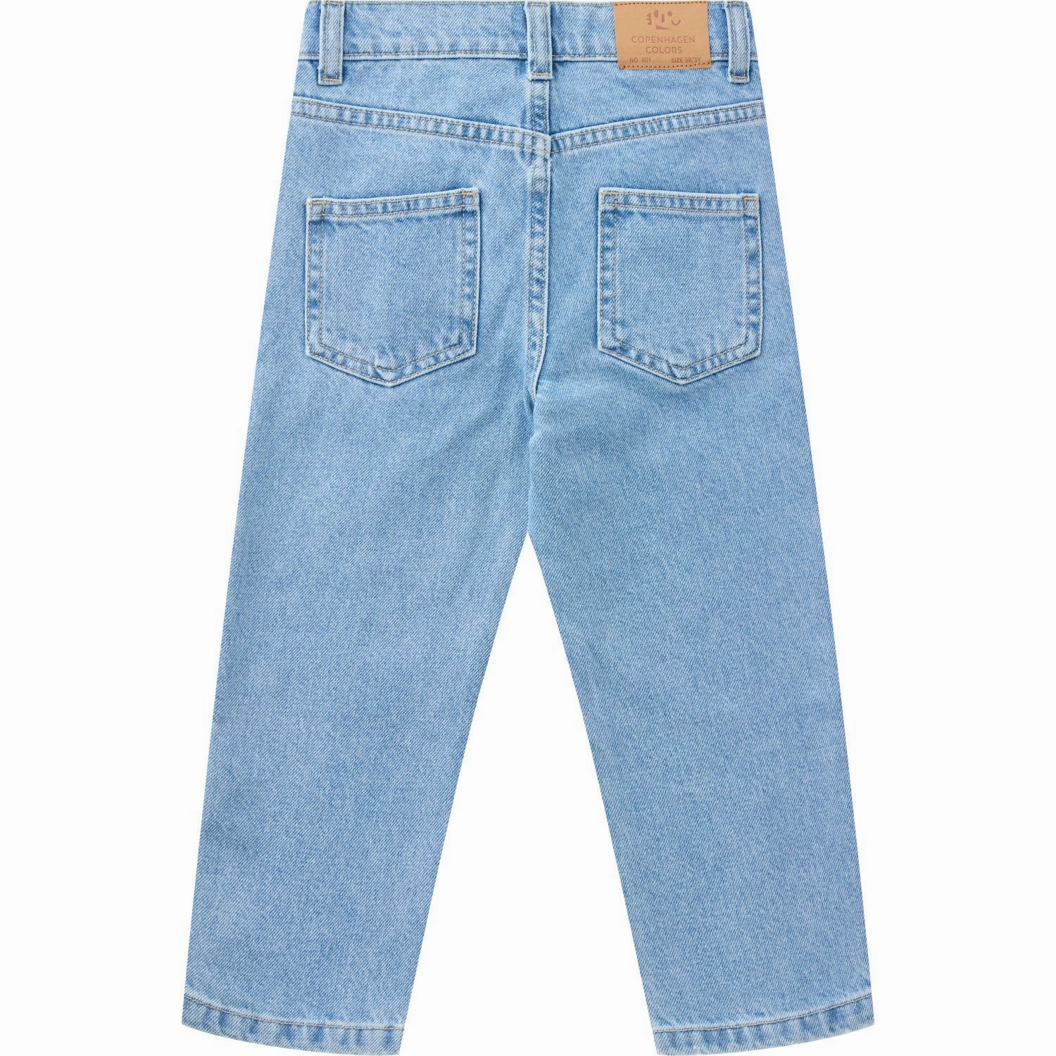 Crafted COPENHAGEN COLORS Lt Blue Indigo Washed Organic Junior Jeans, Reugular Fit