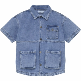 Craftsmanship En Fant Light Denim Blue Shirt SS Denim Sophisticated