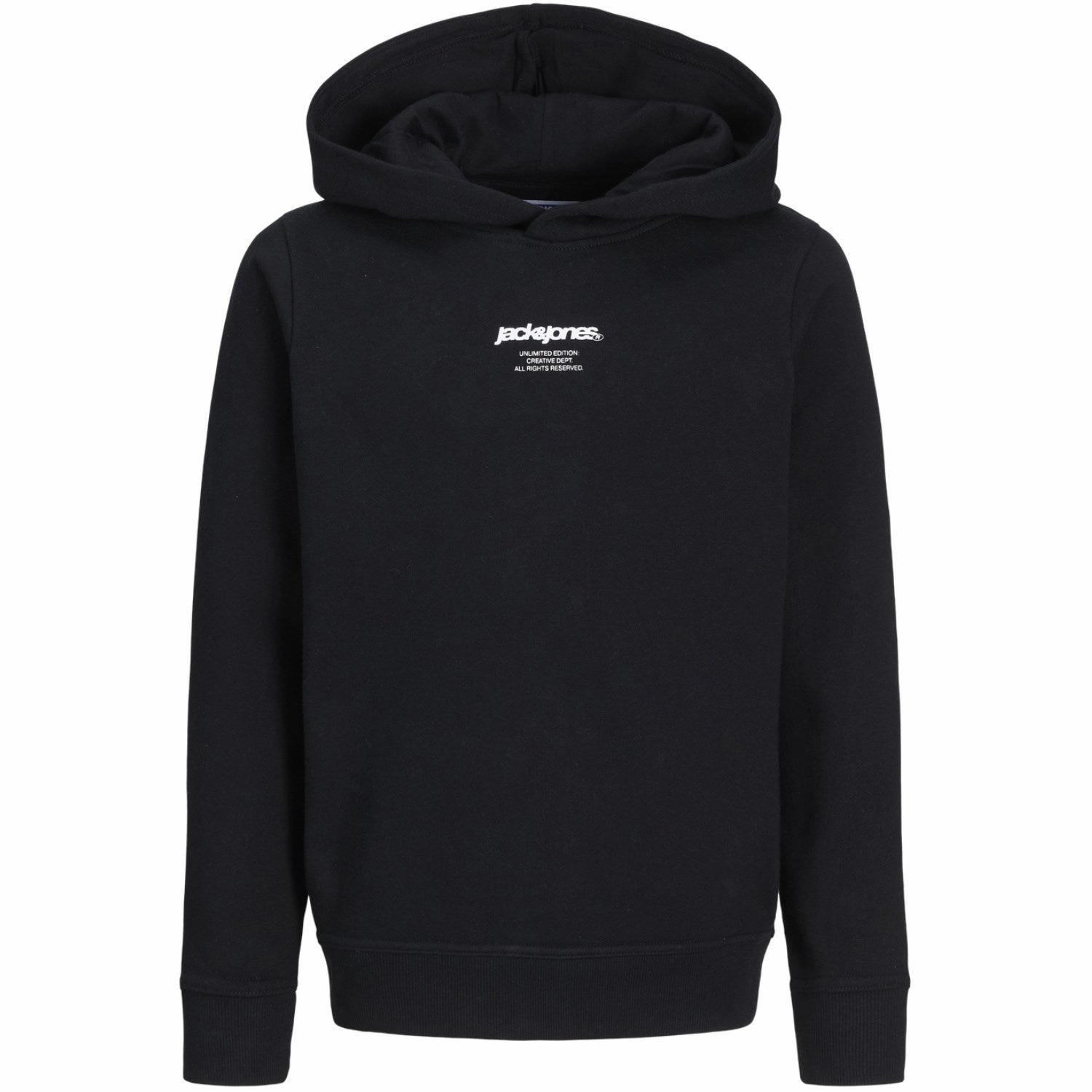 Craftsmanship Jack & Jones Junior Black Tarmac Camo Back Print Hoodie Sleek