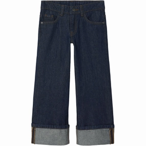 Creative Name It Dark Blue Denim Unwashed Nkfrose Wide Jeans 4795-Ac J Artisanal