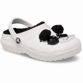 Crocs Chalk/Black Classic Lined IAM Panda Bear Clog T Expressive Grandiose