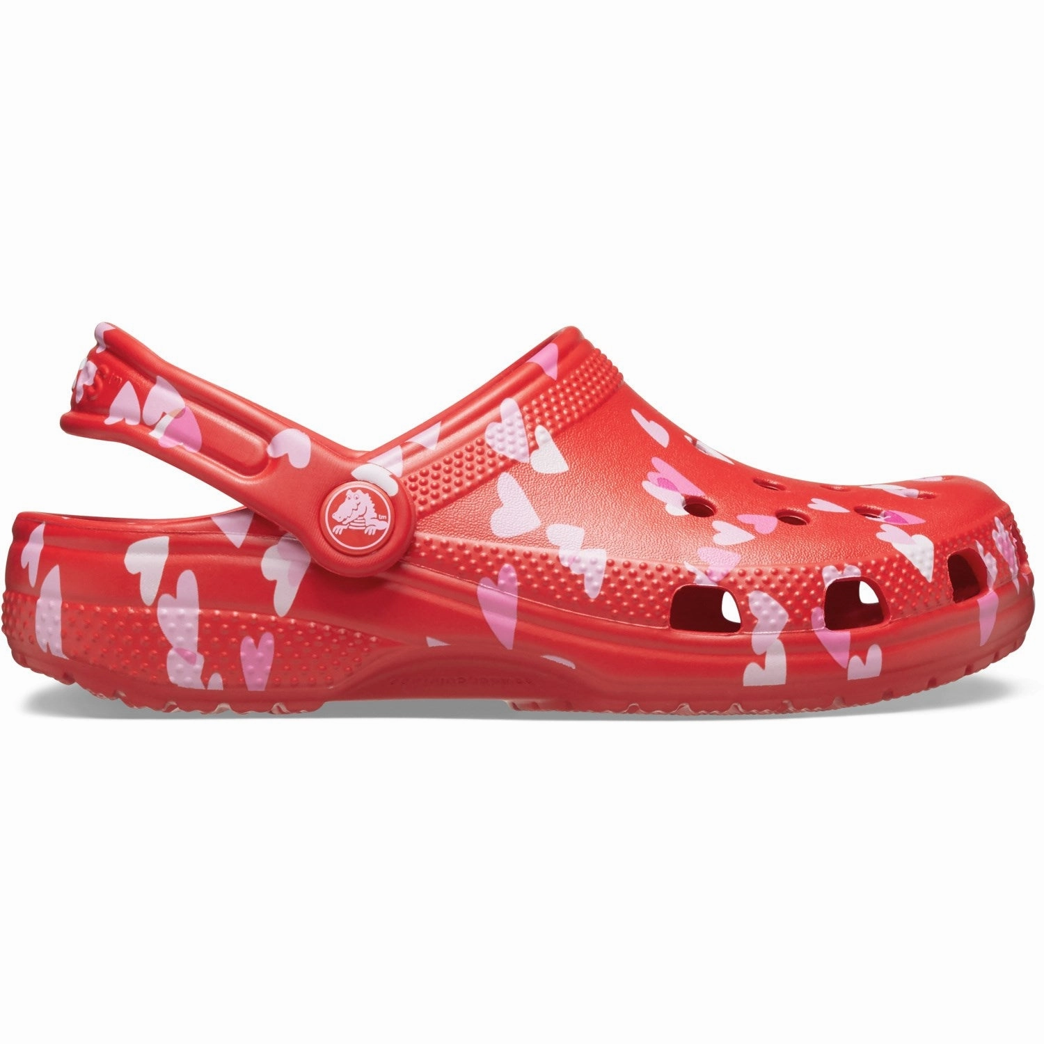 Crocs Cherry Red Classic VDay Clog Cushioned insoles
