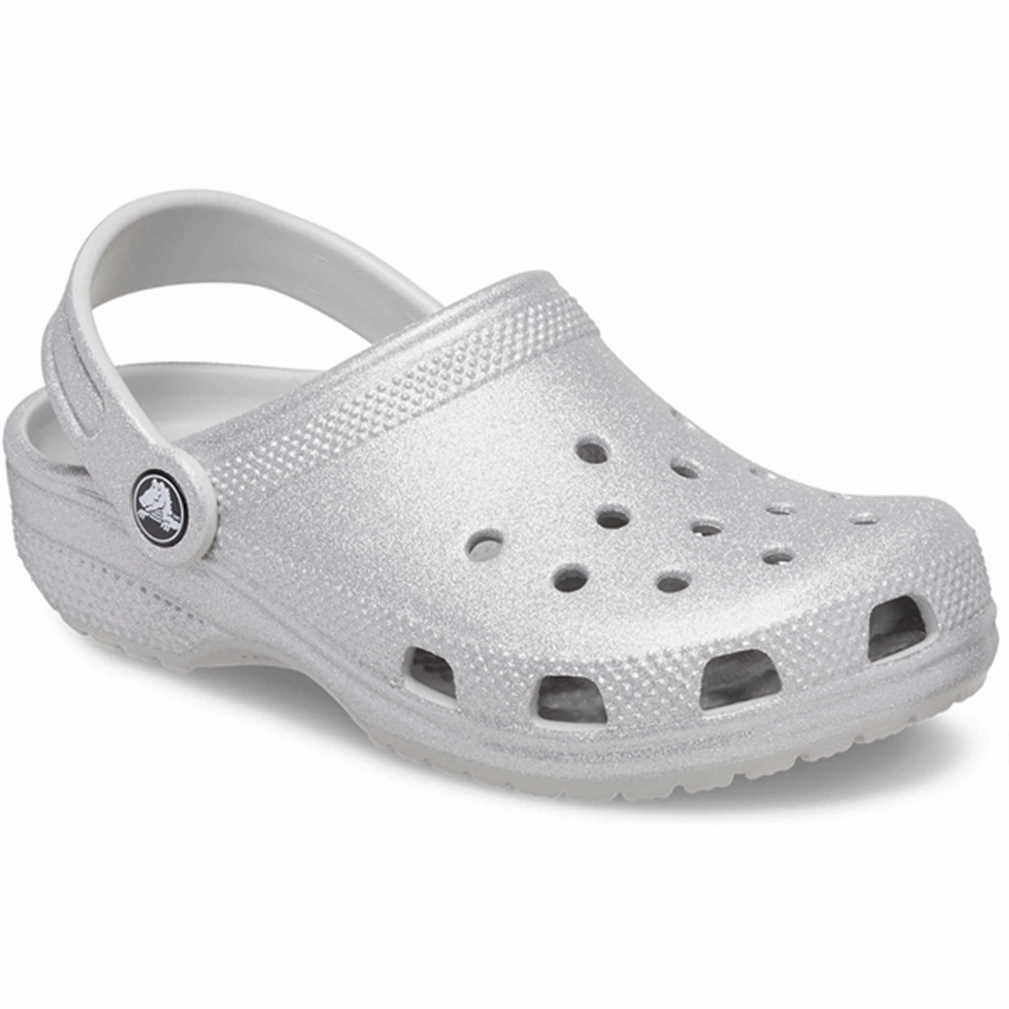 Crocs Classic Glitter Clog Silver Glitter Velcro shoes