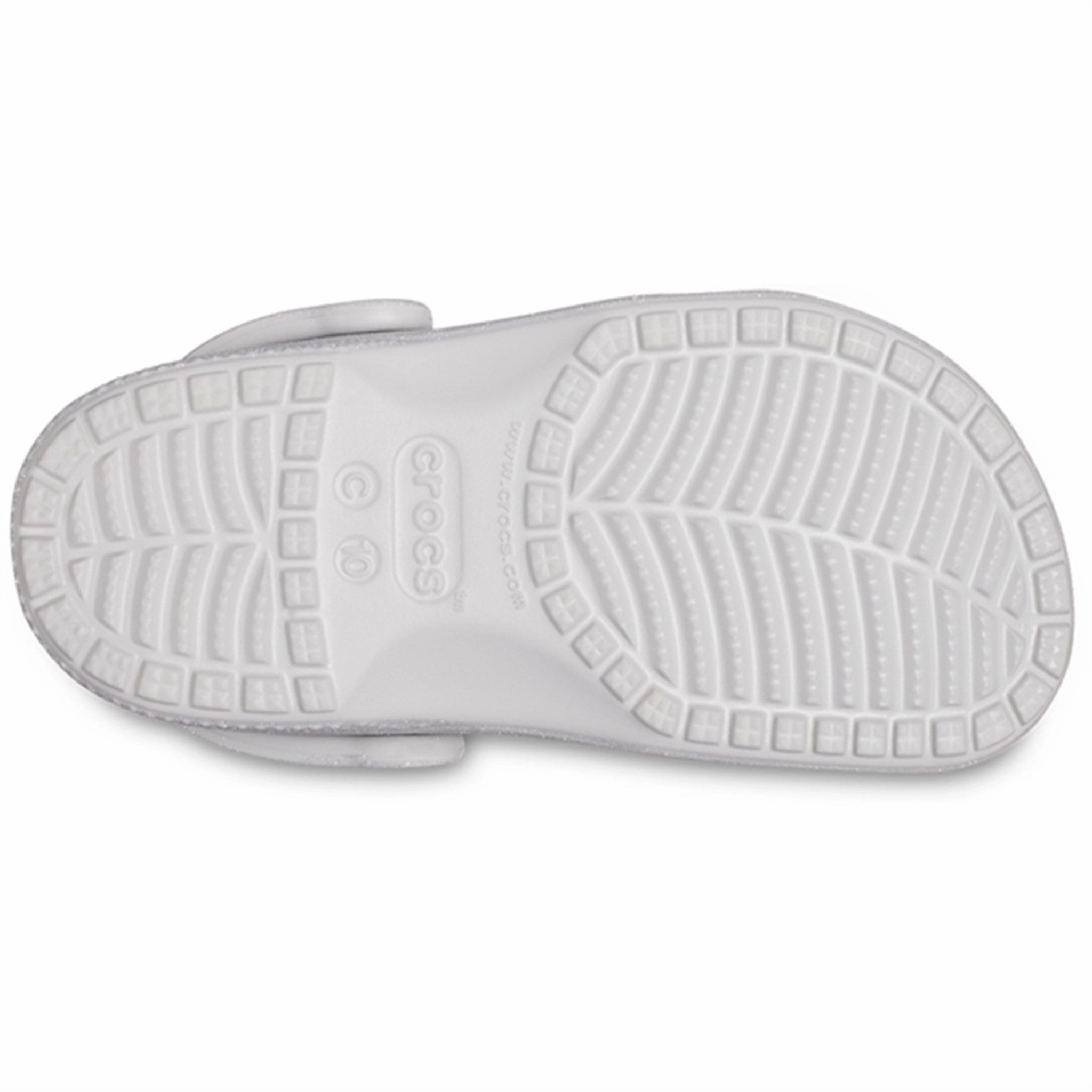 Crocs Classic Glitter Clog Silver Glitter Velcro shoes