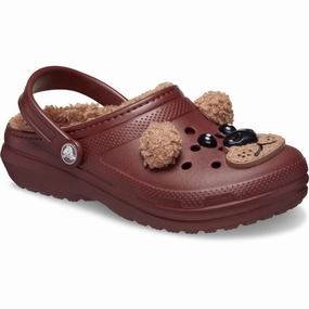 Crocs Dark Clay Classic Lined IAM Brown Bear Clog K Magnetic Supremacy