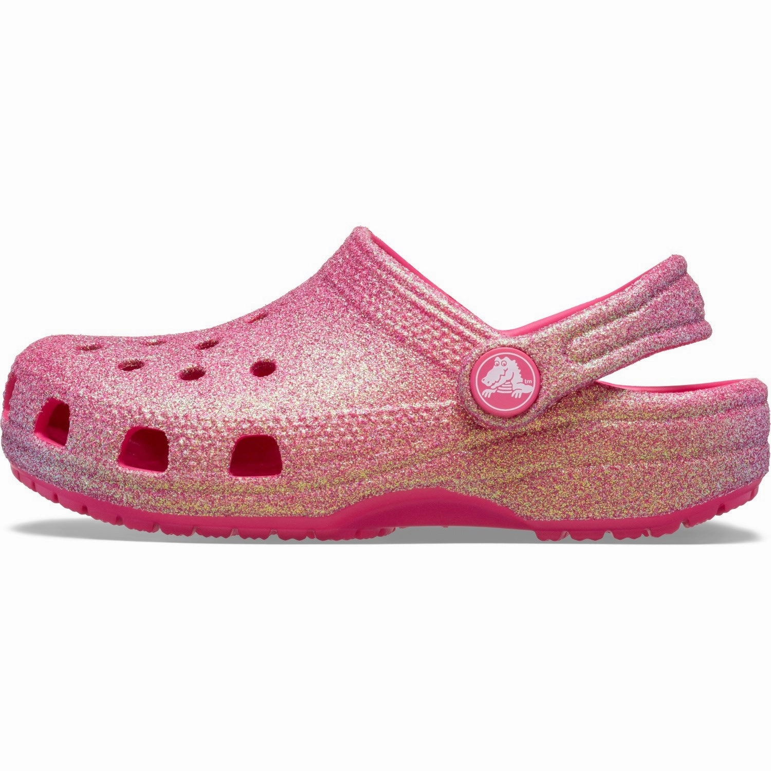 Crocs Dragon Fruit Classic Iridescent Glitter Clog Platform shoes