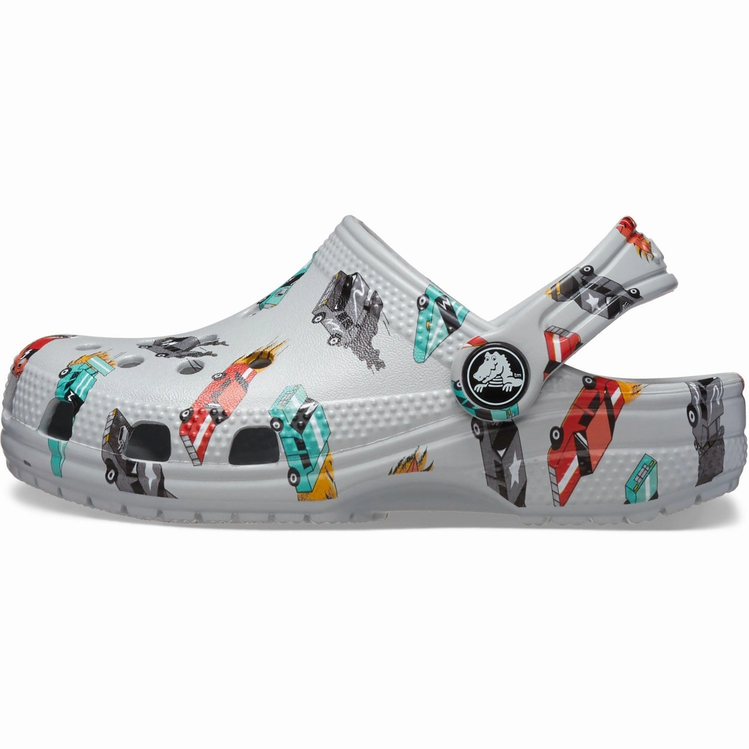 Crocs Mirage/Multi Classic Race Cars Graphic Clog Rubber soles