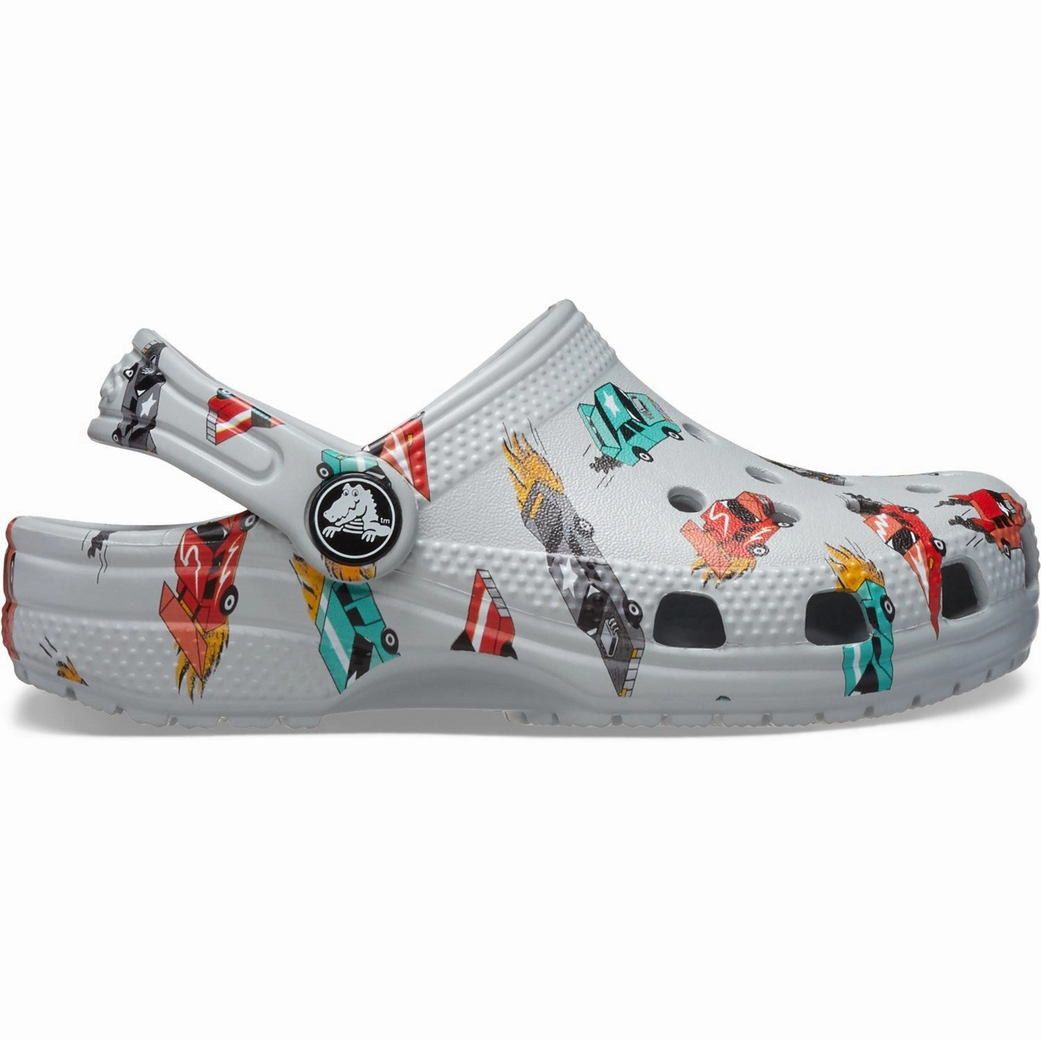 Crocs Mirage/Multi Classic Race Cars Graphic Clog Rubber soles