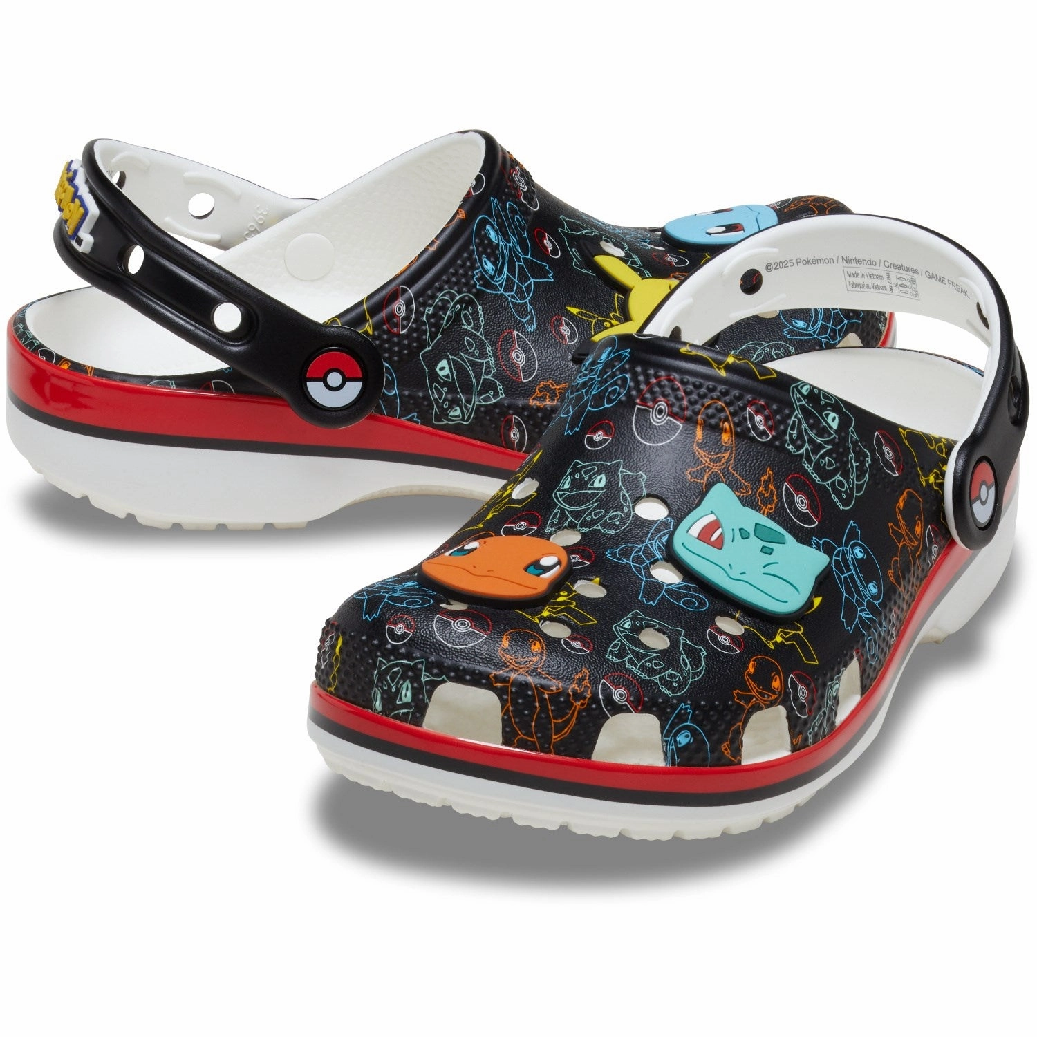 Crocs Multi Pokemon Print Classic Clog Vintage Leadership
