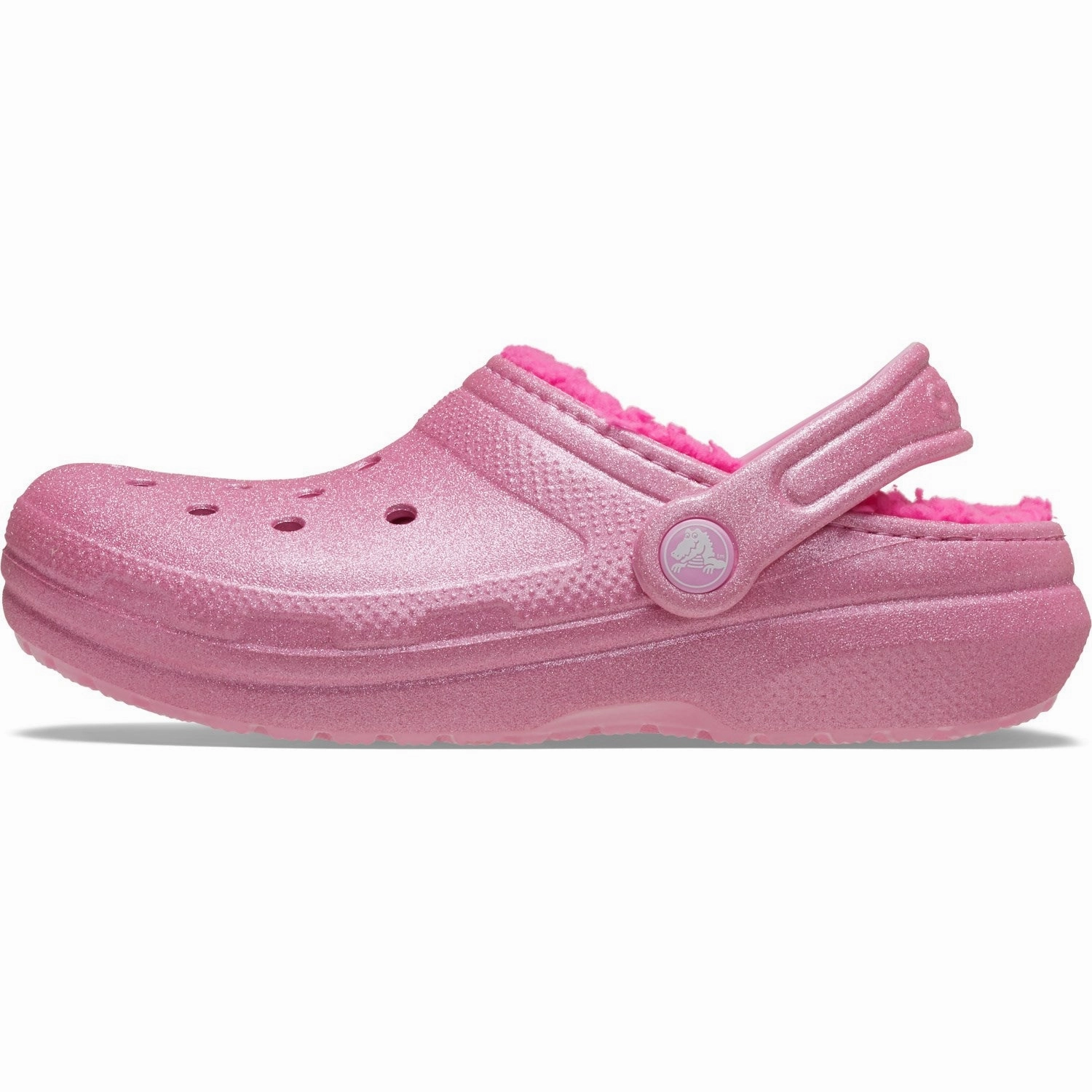 Crocs Pink Tweed Classic Lined Glitter Clog Formal shoes