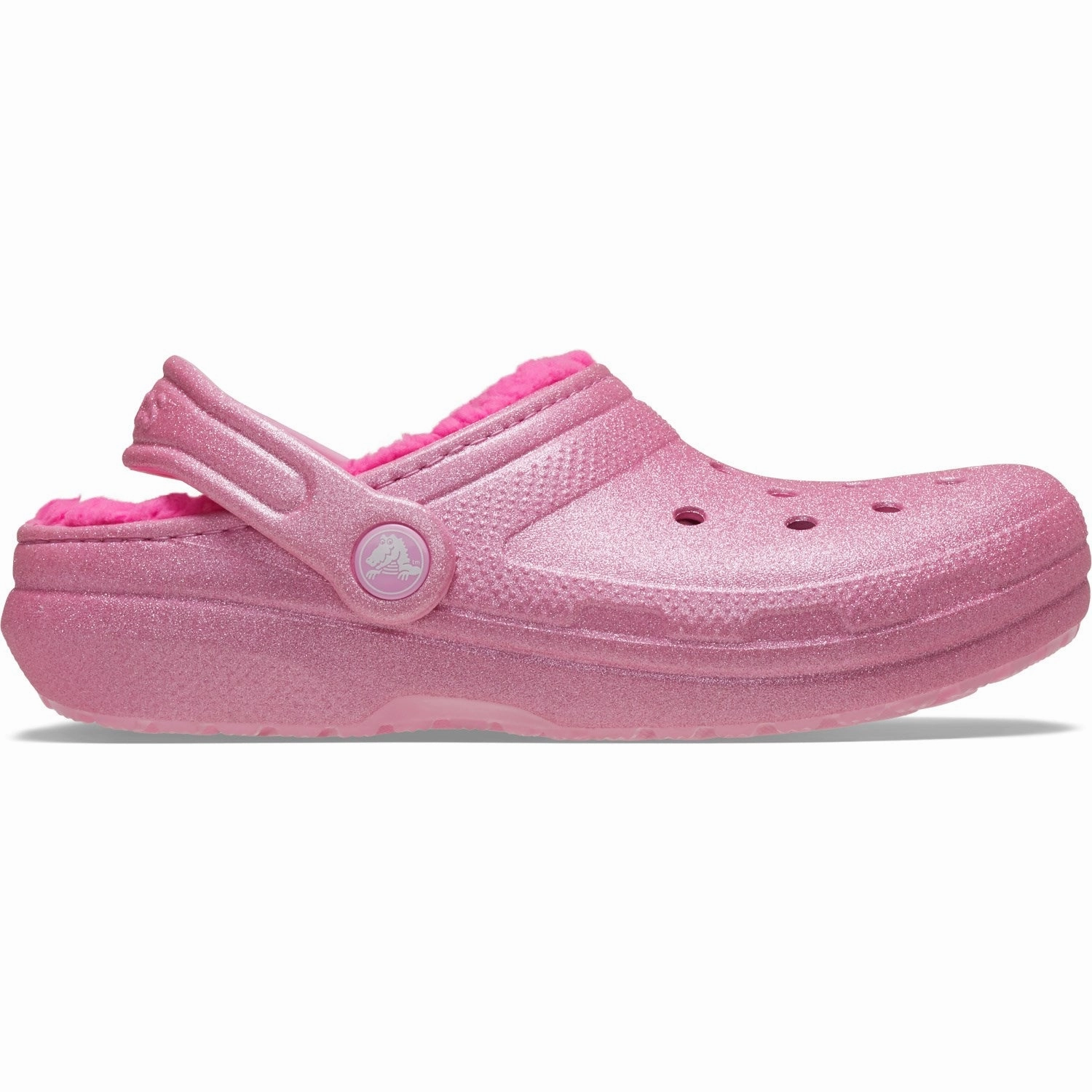Crocs Pink Tweed Classic Lined Glitter Clog Formal shoes