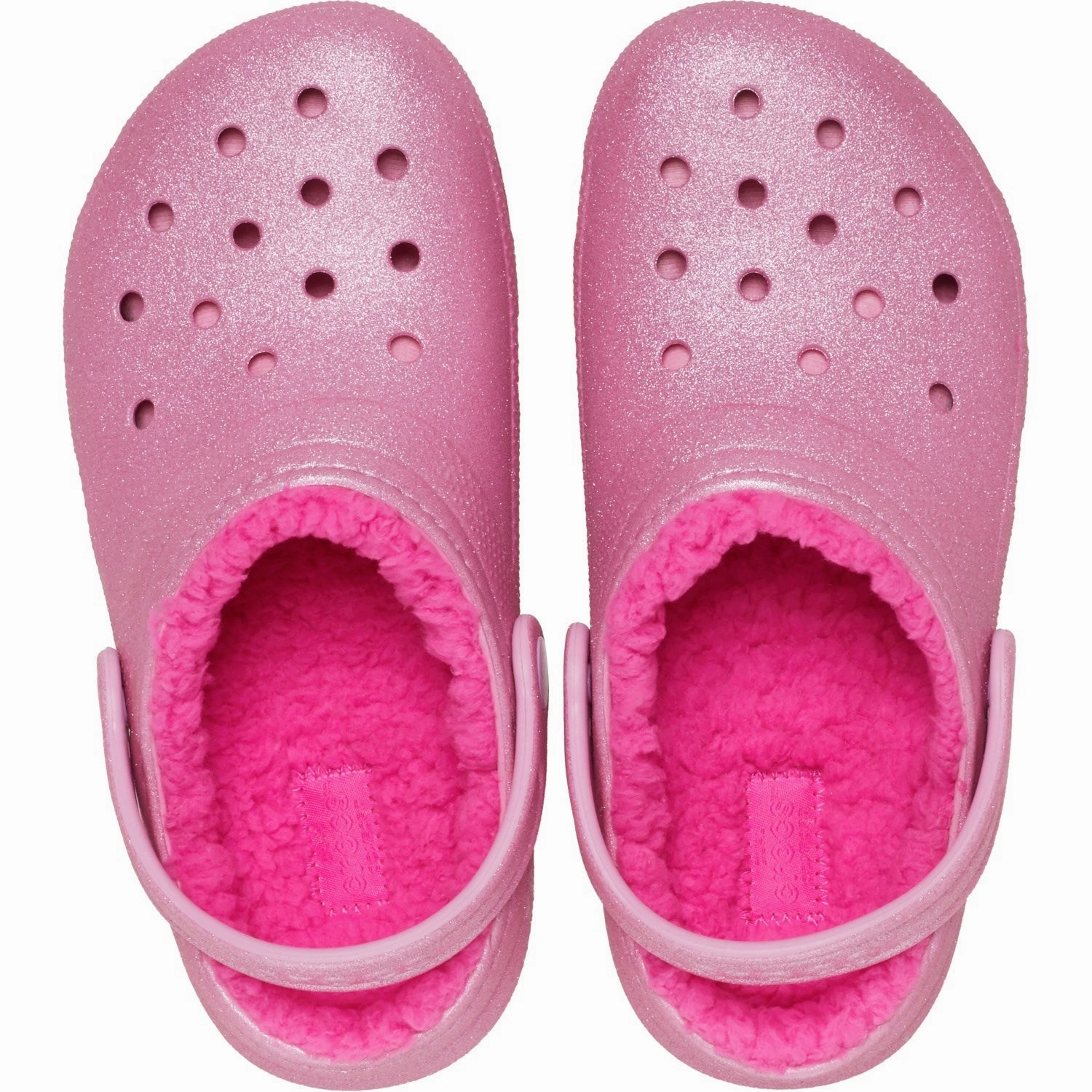 Crocs Pink Tweed Classic Lined Glitter Clog Formal shoes