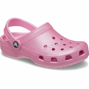 Crocs Pink Tweed Glitter Classic Glitter Clog Genuine Heritage