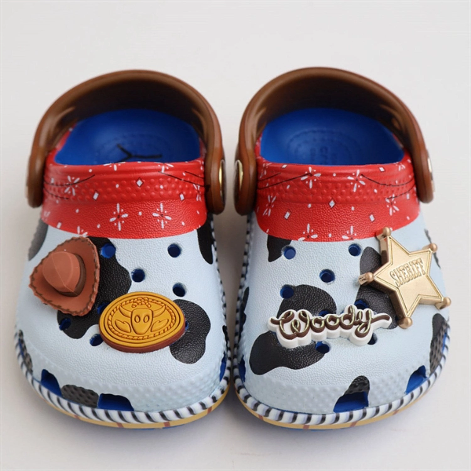 Crocs Toy Story Woody Classic Clog Blue Jean Office shoes