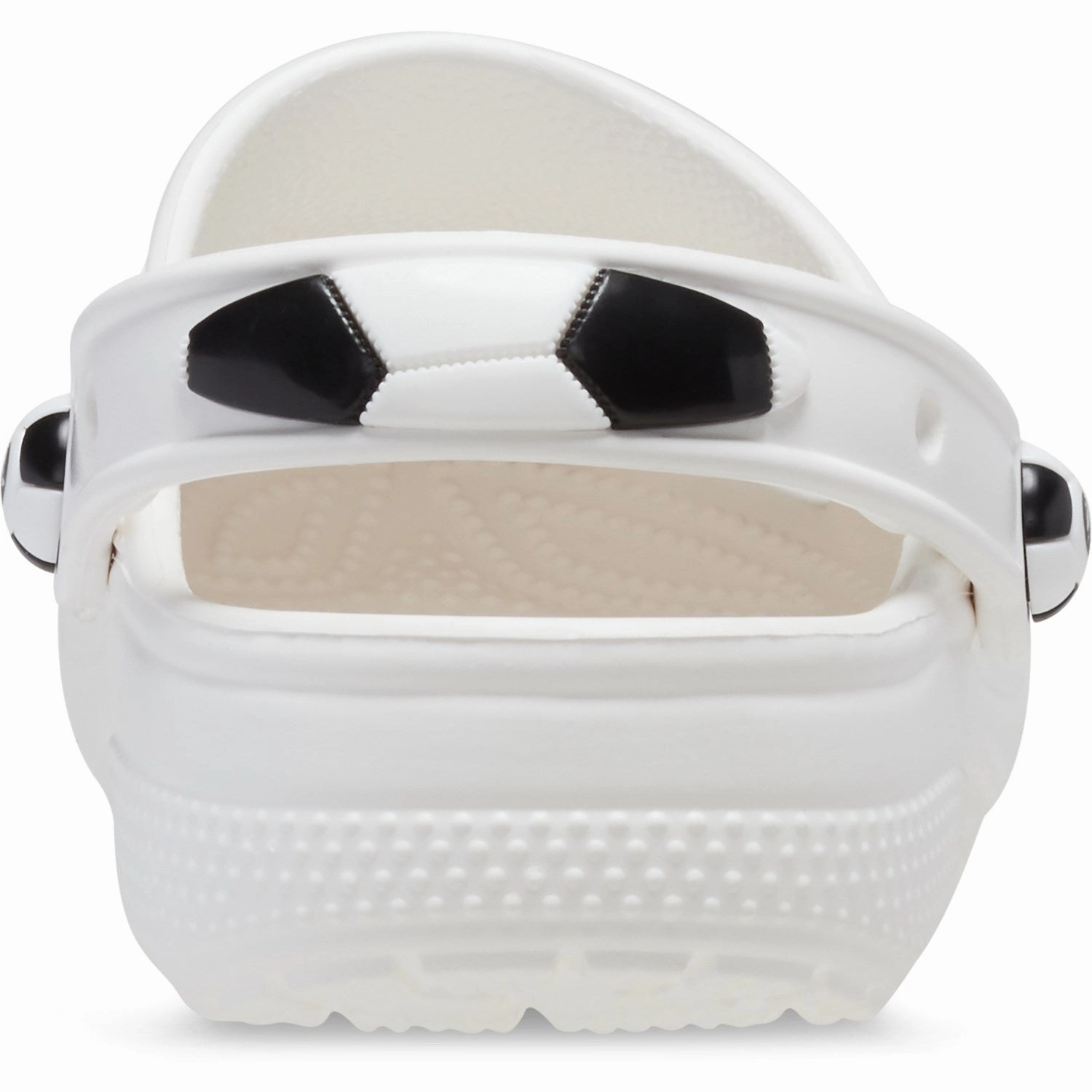 Crocs White/Black Classic Soccer Ball Clog Rubber soles