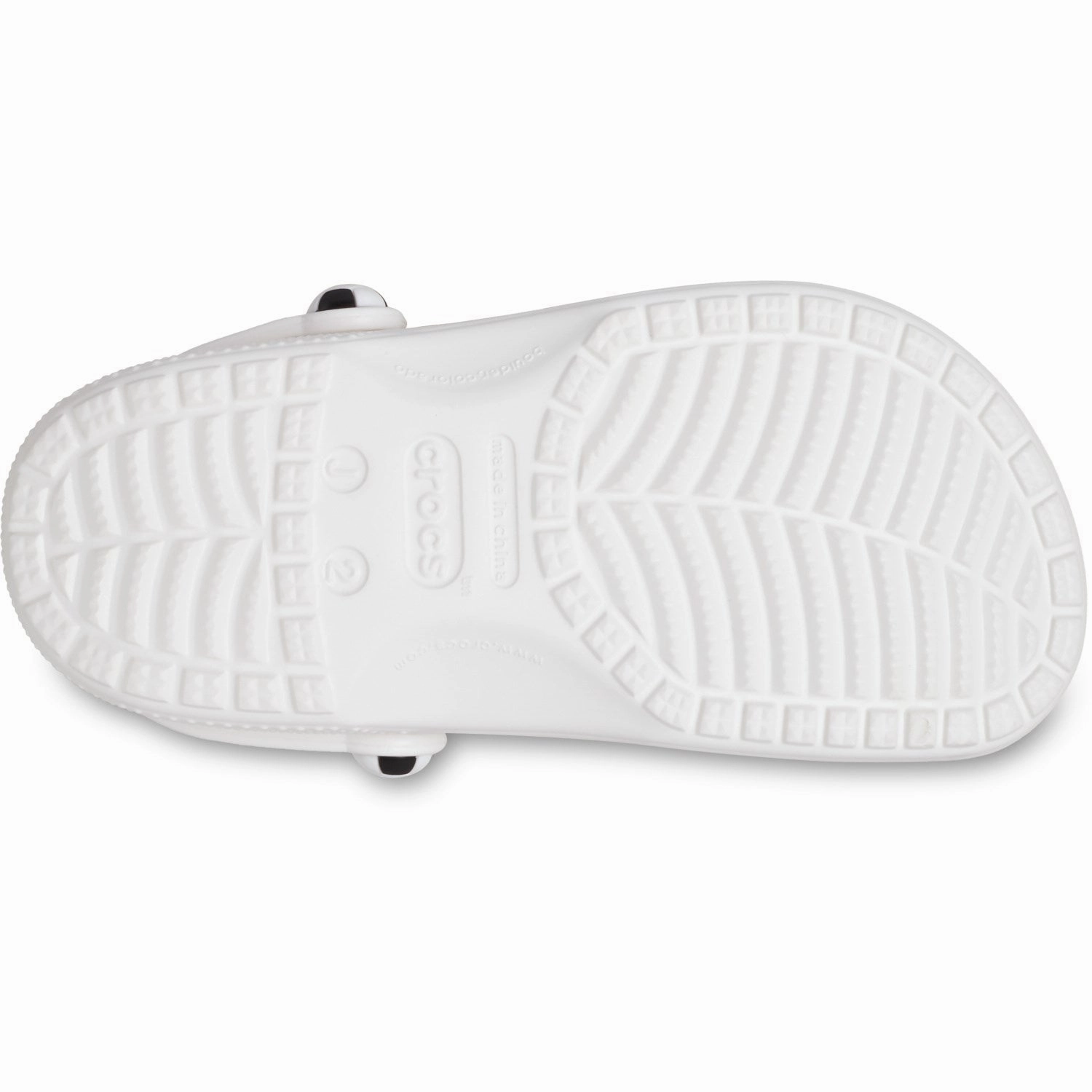 Crocs White/Black Classic Soccer Ball Clog Rubber soles