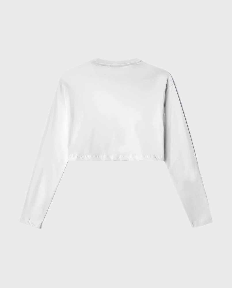 Crop Top In Jersey Manica Lunga Con Stampa Sul Davanti new collection aldo bags new era collection