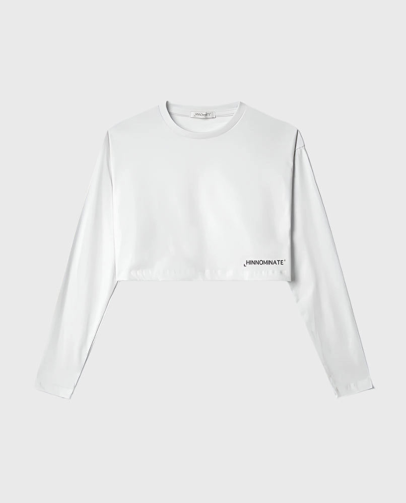 Crop Top In Jersey Manica Lunga Con Stampa Sul Davanti vialli new arrivals shoes crossover new-arrivals new arrivals pullu elbise