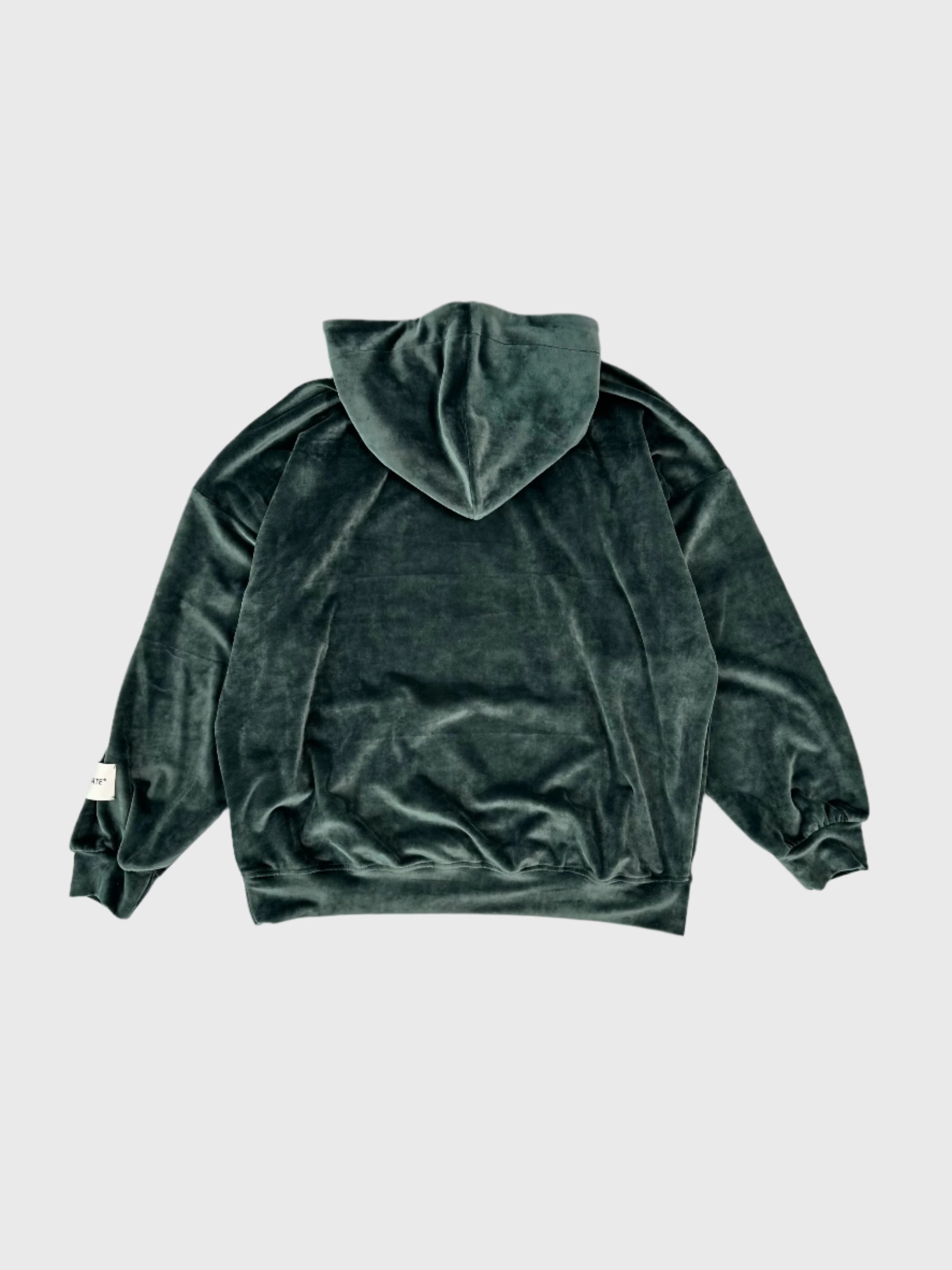 crossover new-arrivals kantagiri new arrivals Felpa Over Salvia In Ciniglia Con Cappuccio Ed Etichetta Sul Polso