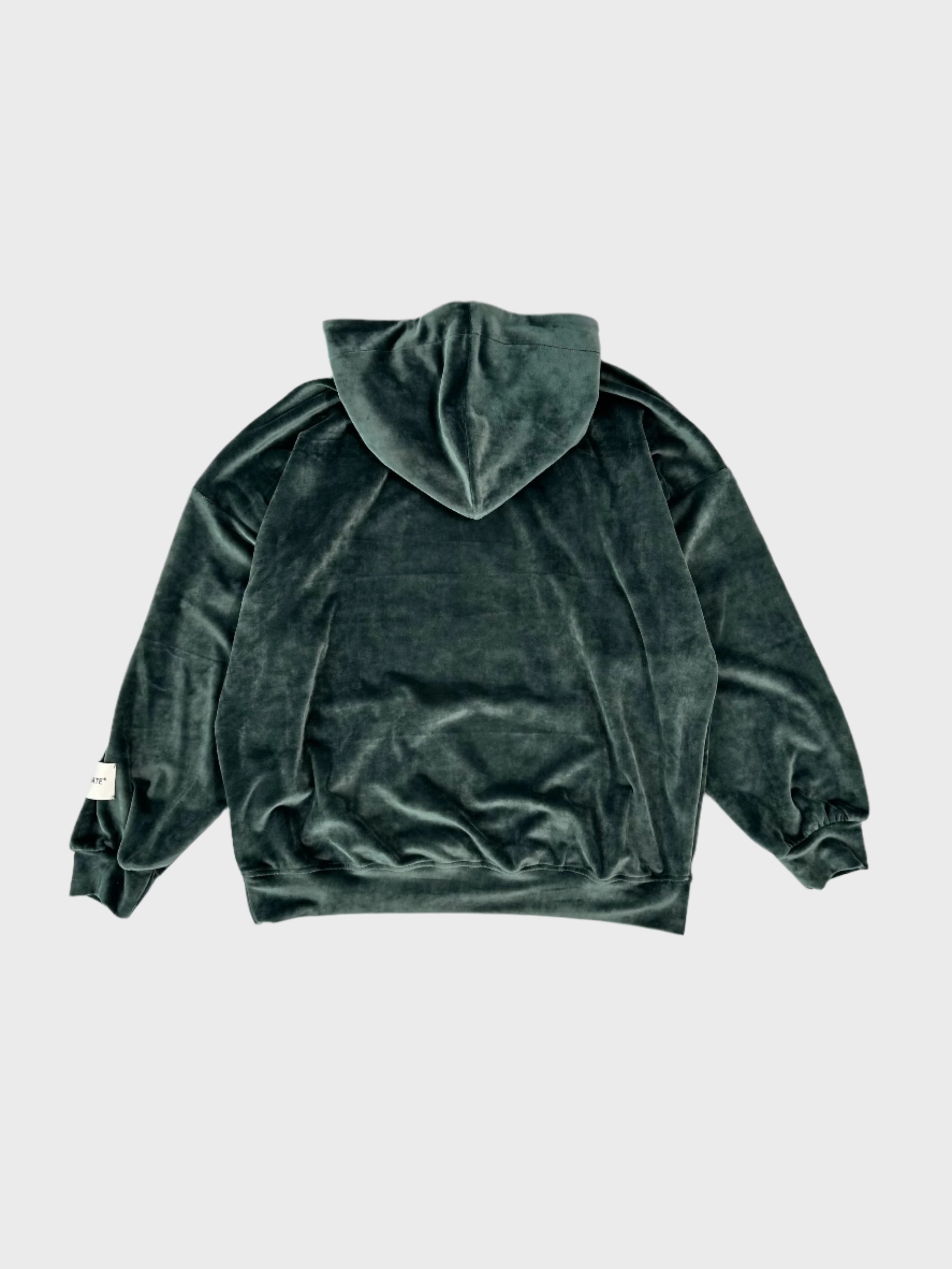 crossover new-arrivals kantagiri new arrivals Felpa Over Salvia In Ciniglia Con Cappuccio Ed Etichetta Sul Polso