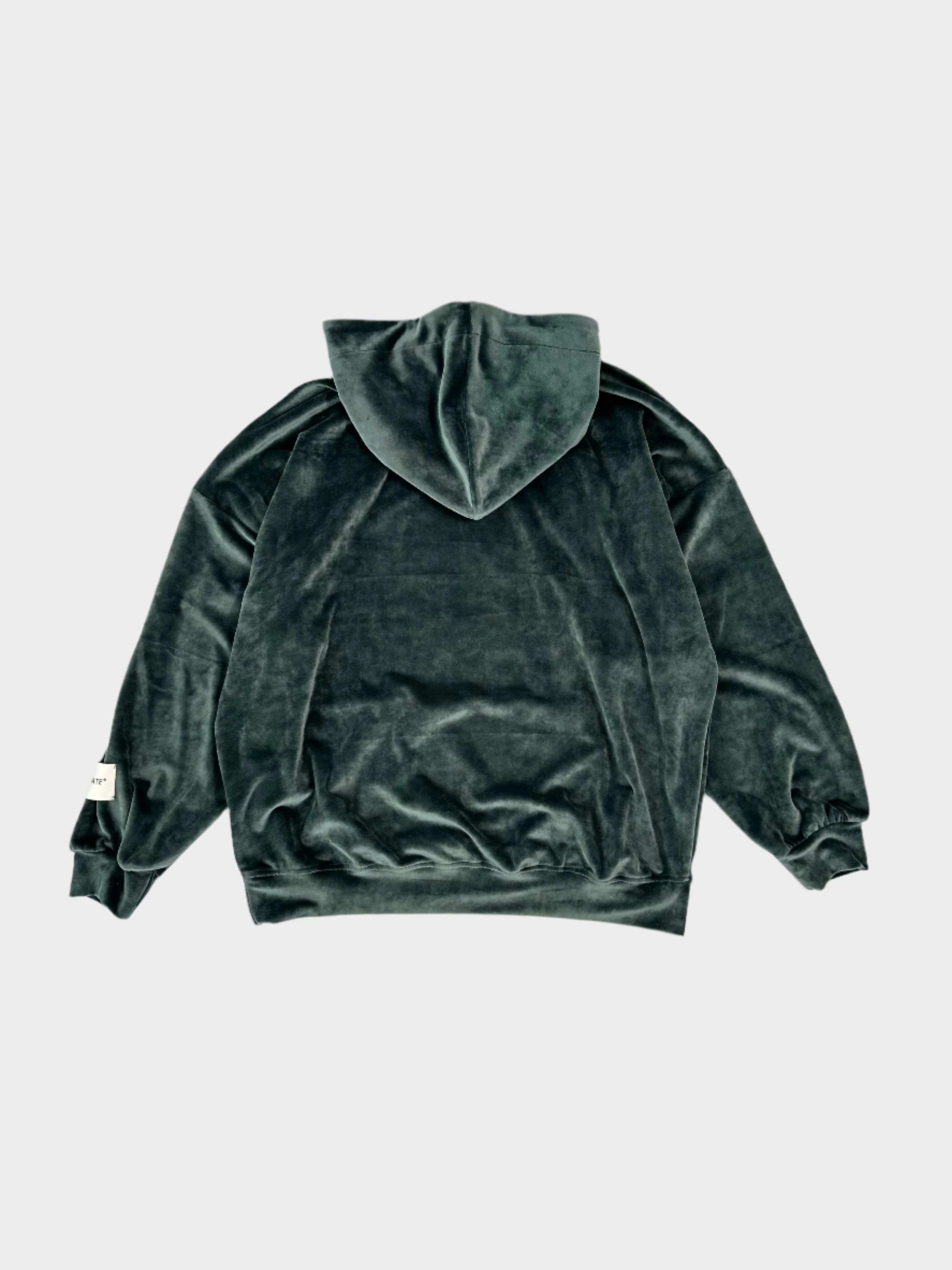 crossover new-arrivals kantagiri new arrivals Felpa Over Salvia In Ciniglia Con Cappuccio Ed Etichetta Sul Polso
