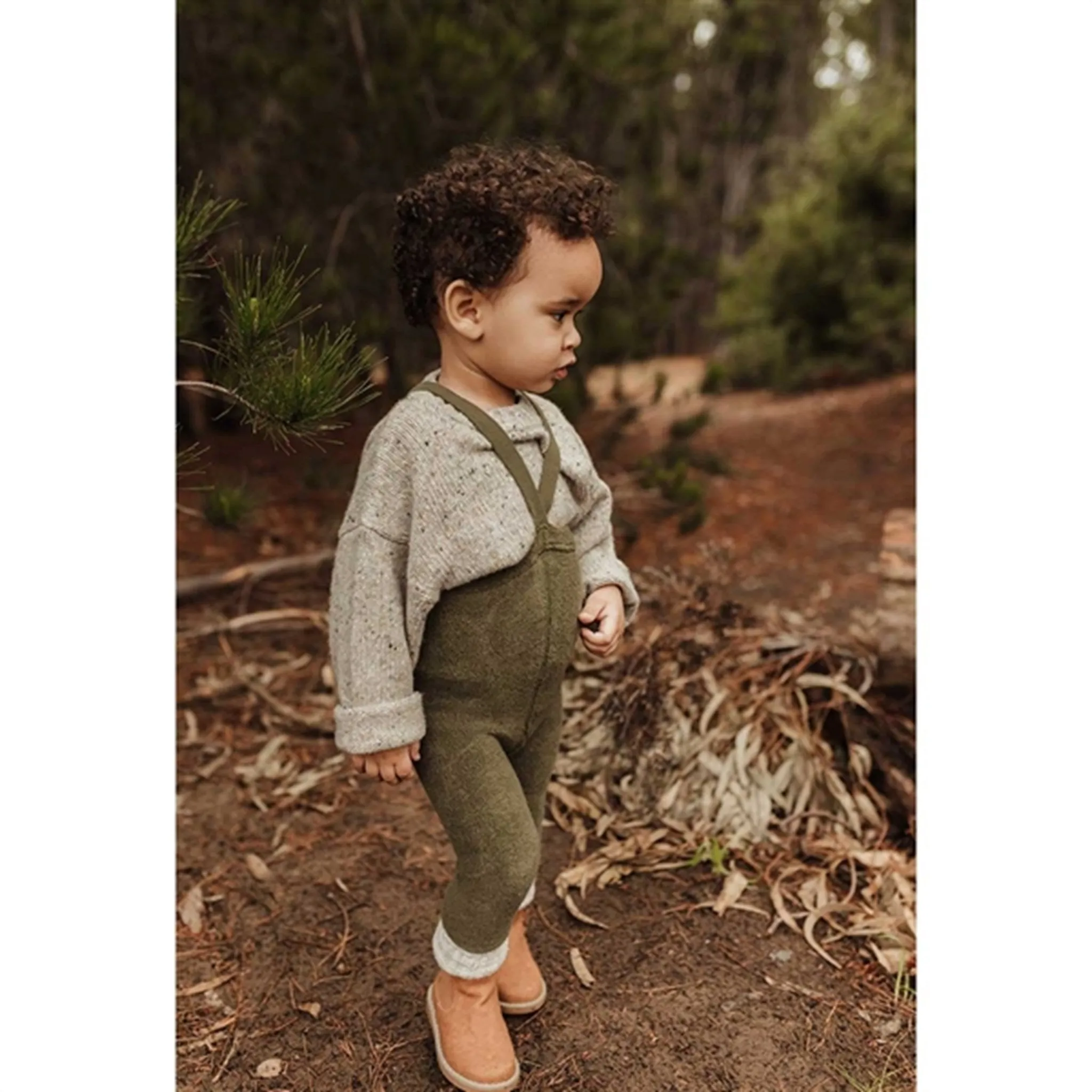 Cuff Silly Silas Teddy Warmy Footless Tights Olive