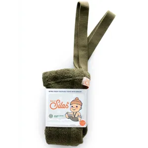 Cuff Silly Silas Teddy Warmy Footless Tights Olive Stitch