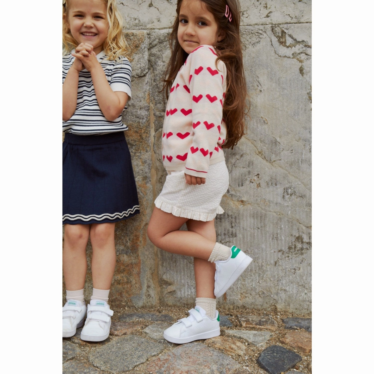 Cuff COPENHAGEN COLORS Navy/Cream Comb. Knitted Tennis Skirt