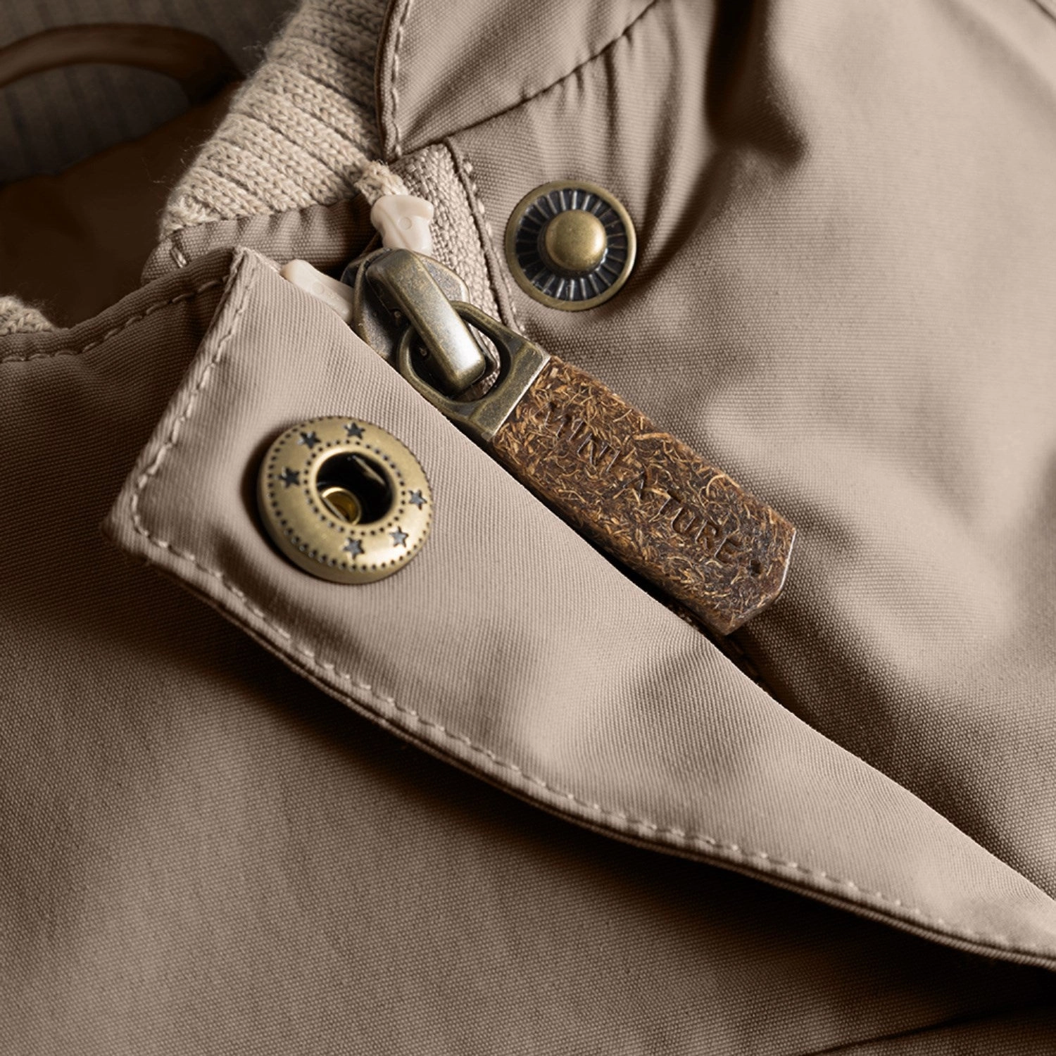 Cuff Mini A ture Morel grey Wang Fleece Winter Jacket m. Fur
