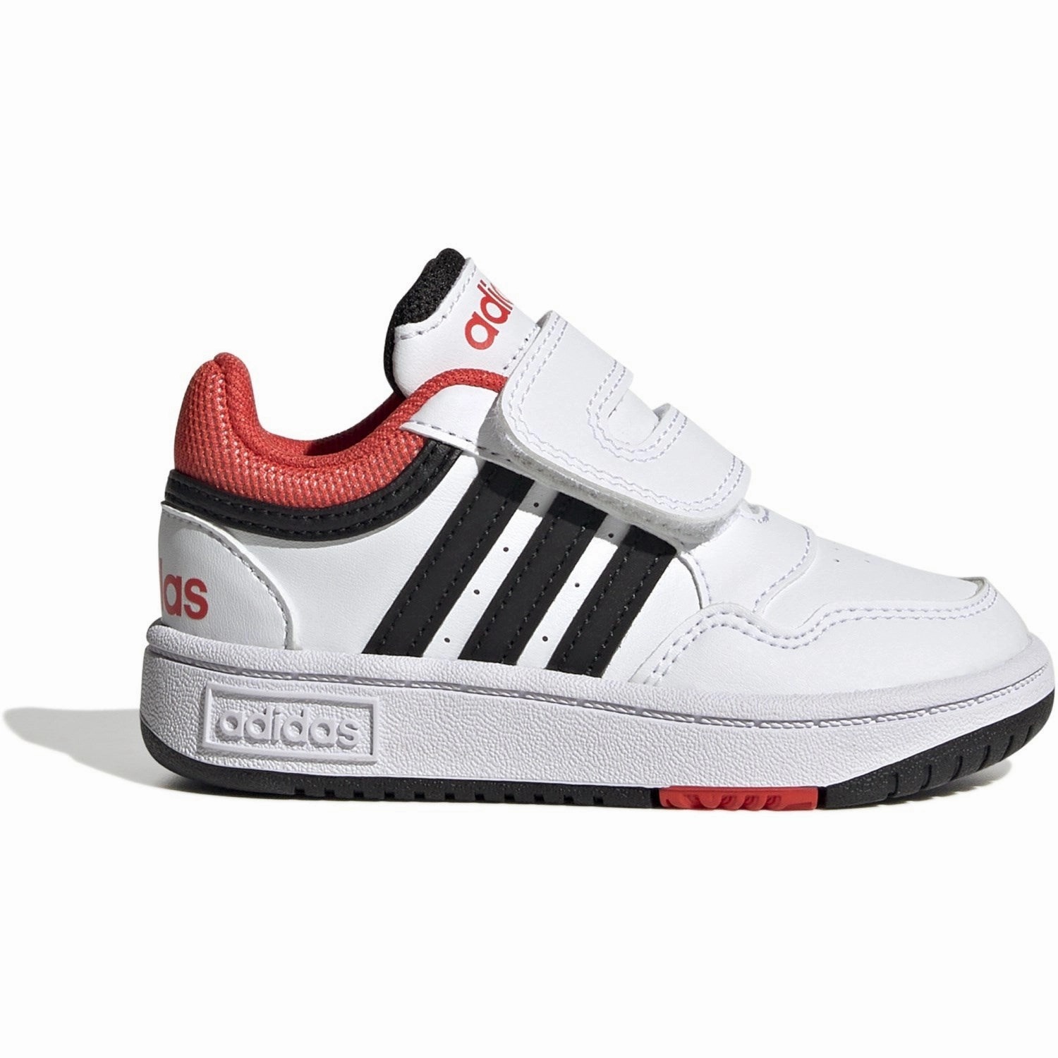 Cushioned insoles adidas Originals Ftwr White/Core Black/Bright Red Hoops 3.0 Cf I Sneakers Metallic shoes