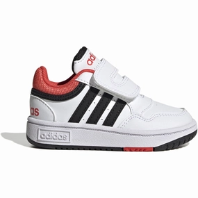 Cushioned insoles adidas Originals Ftwr White/Core Black/Bright Red Hoops 3.0 Cf I Sneakers Metallic shoes