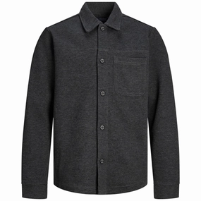 Cutting-edge Jack & Jones Junior Dark Grey Melange Smart Sweat Overshirt Regal