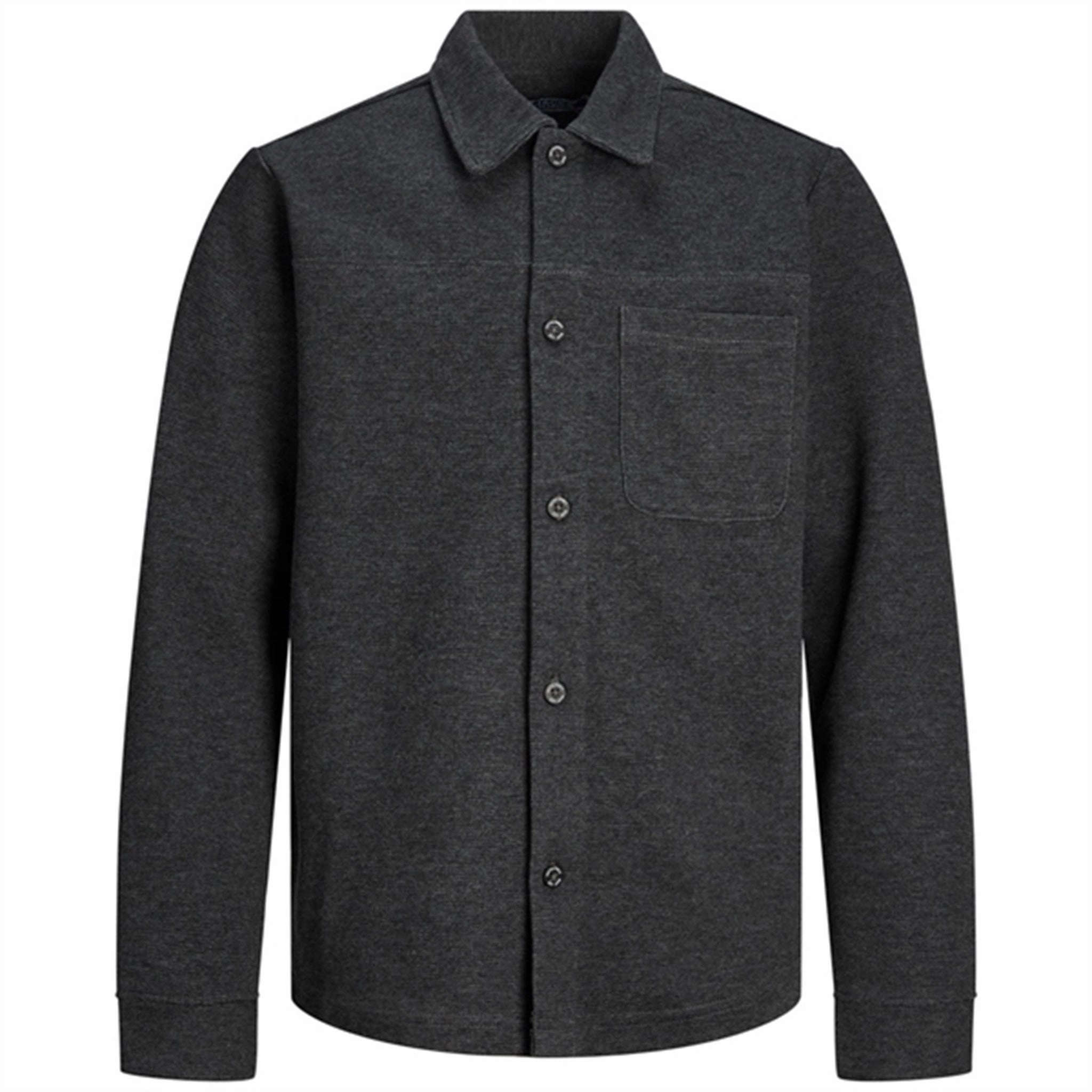 Jack & Jones Junior Dark Grey Melange Smart Sweat Overshirt Finest Luxe