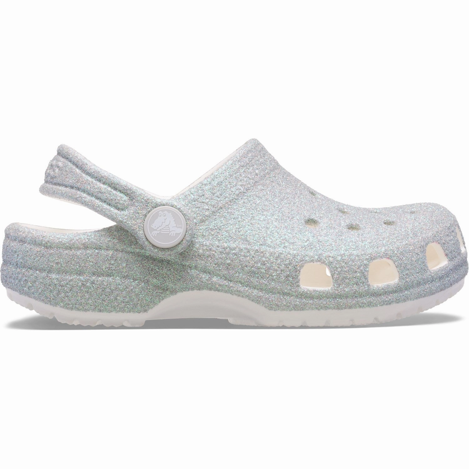 Cycling shoes Crocs White Classic Iridescent Glitter Gloc